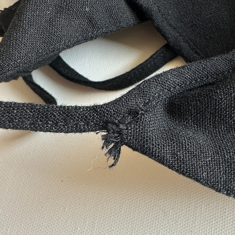 Garage Black Halter Top Viscose/ Linen Sz M - Picture 7 of 9